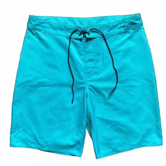 Outerknown Board Shorts Mens Size 31 Teal Blue Surf Trunks Recycled Polyester - Picture 1 of 7